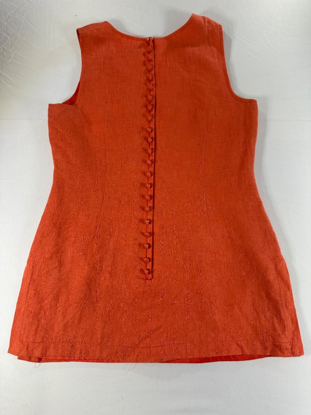 Vintage Y2K Plaza South Coral Embroidered Linen Blend Tunic Size 6 - Picture 3 of 10